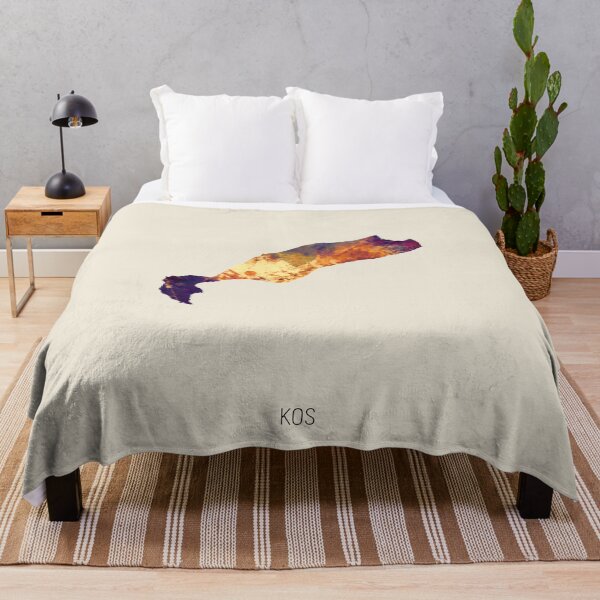 Item preview, Kos Watercolor Map designed and sold by ArtPrints.