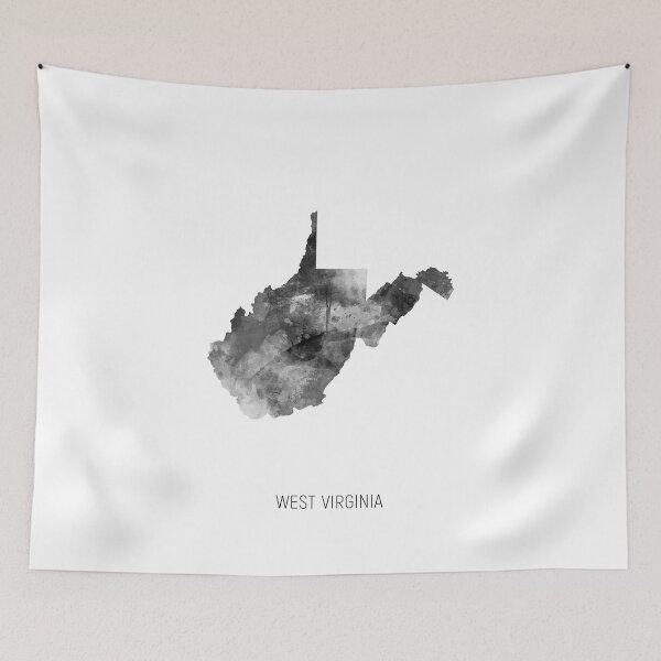 Item preview, West Virginia Watercolor Map designed and sold by ArtPrints.
