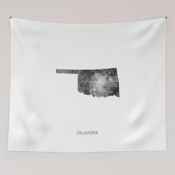 Item preview, Oklahoma Watercolor Map designed and sold by ArtPrints.