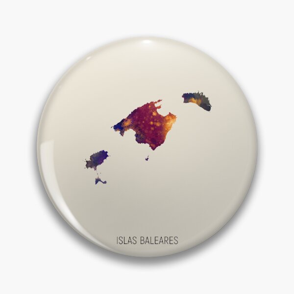 Item preview, Islas Baleares Watercolor Map designed and sold by ArtPrints.