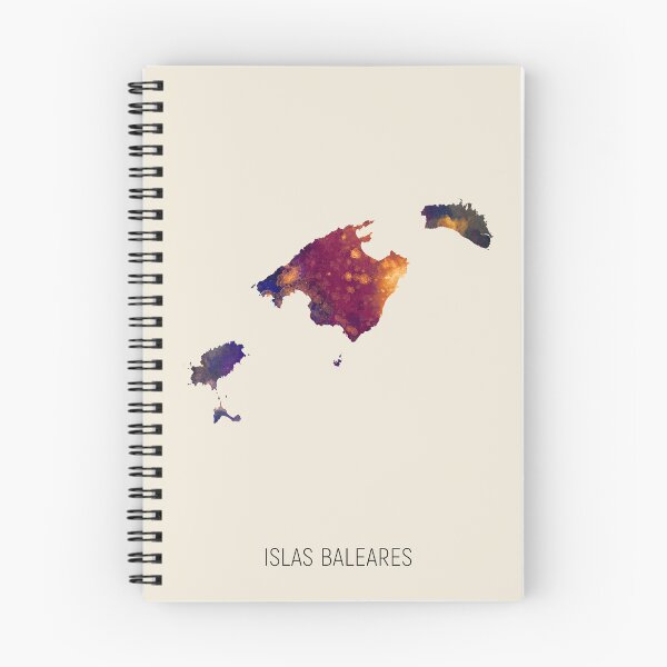 Item preview, Islas Baleares Watercolor Map designed and sold by ArtPrints.