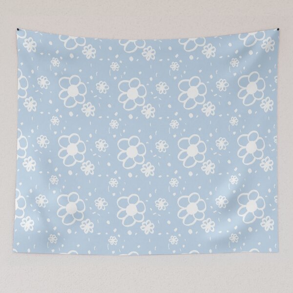 Item preview, Flowers baby blue chalky design designed and sold by GeoffBeattie.