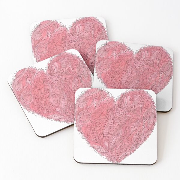 Item preview, Heart - Cute Floral Pink Heart Love Women Girls Wife Mom designed and sold by farhanhafeez.
