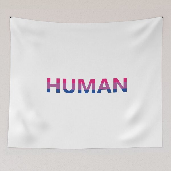 Item preview, HUMAN with Bisexual Pride Flag designed and sold by Storm4Clo.