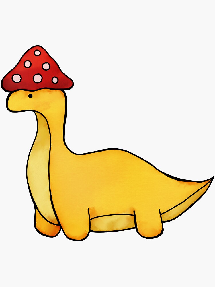 "Cute mushroom dinosaur" Sticker for Sale by haakondesign Redbubble
