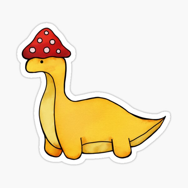 "Cute mushroom dinosaur" Sticker for Sale by haakondesign Redbubble