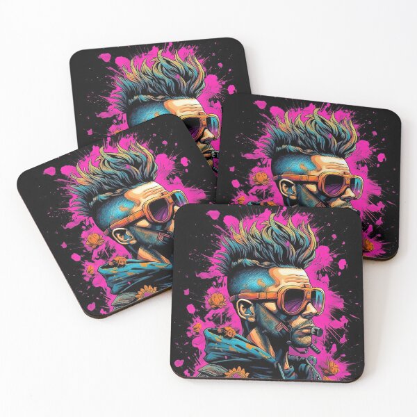 Item preview, Flowerpunk Portrait - Eclectic Style with Cyberpunk and Punk Rock Elements designed and sold by Piotrek0001.