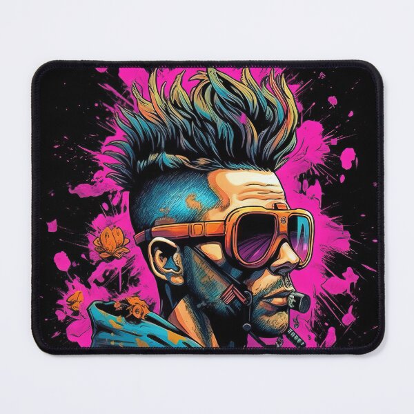 Item preview, Flowerpunk Portrait - Eclectic Style with Cyberpunk and Punk Rock Elements designed and sold by Piotrek0001.