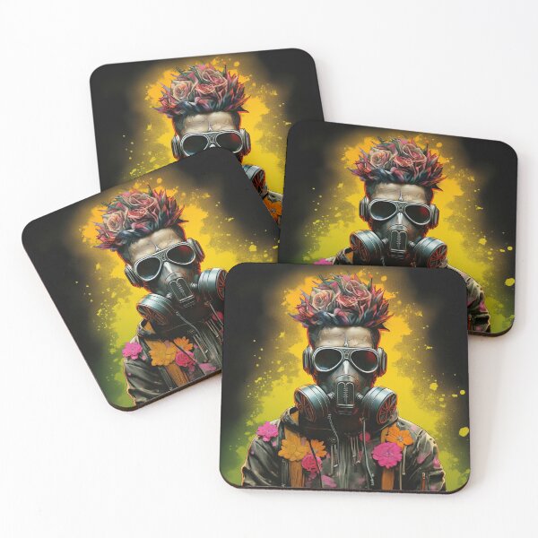 Item preview, Flowerpunk Portrait - Eclectic Style with Cyberpunk and Punk Rock Elements designed and sold by Piotrek0001.
