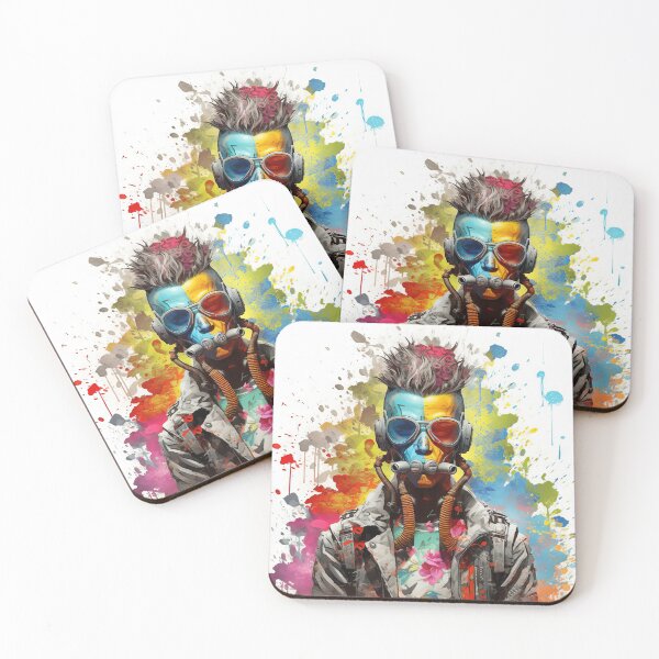 Item preview, Flowerpunk Portrait - Eclectic Style with Cyberpunk and Punk Rock Elements designed and sold by Piotrek0001.