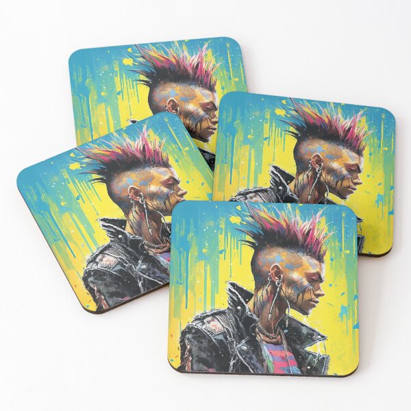 Item preview, Flowerpunk Portrait - Eclectic Style with Cyberpunk and Punk Rock Elements designed and sold by Piotrek0001.