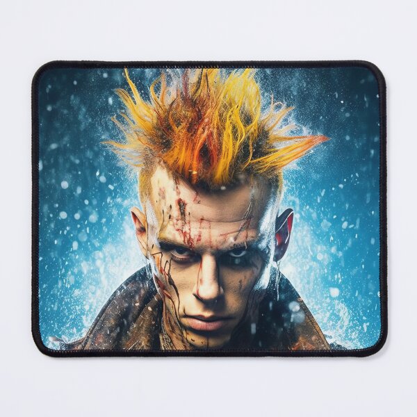 Item preview, Flowerpunk Portrait - Eclectic Style with Cyberpunk and Punk Rock Elements designed and sold by Piotrek0001.