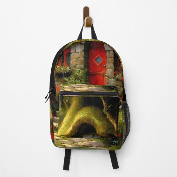 Item preview, Red door fantasy elven cottage 3 designed and sold by Red Witch Art.