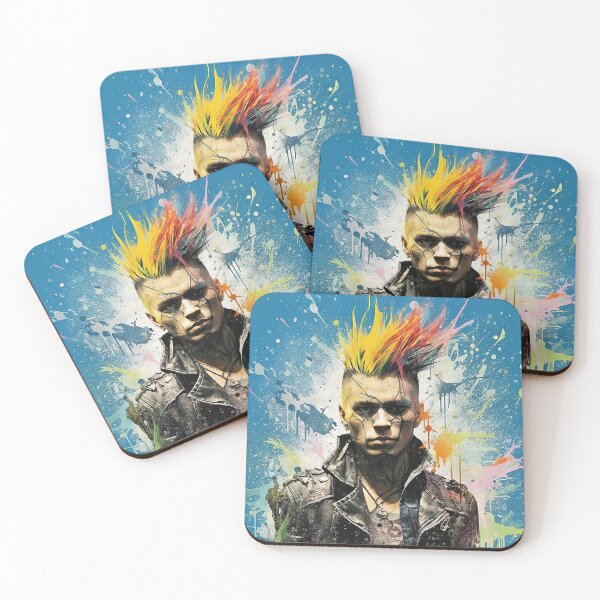 Item preview, Flowerpunk Portrait - Eclectic Style with Cyberpunk and Punk Rock Elements designed and sold by Piotrek0001.