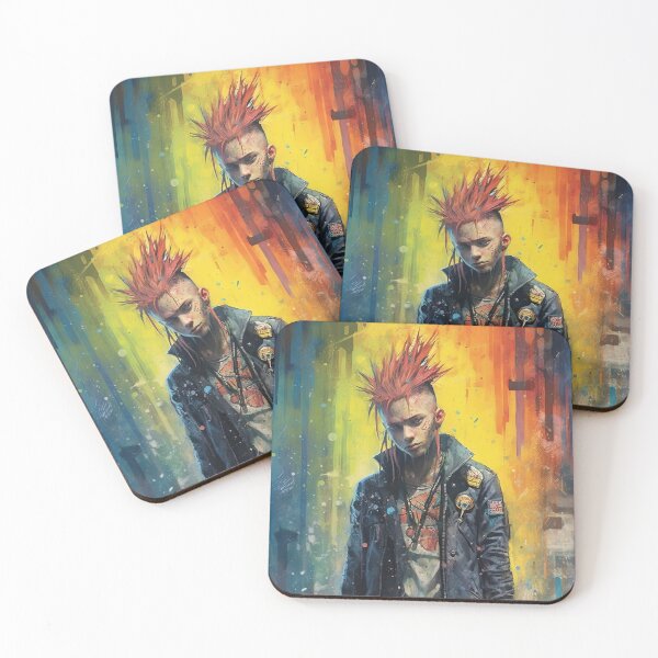 Item preview, Flowerpunk Portrait - Eclectic Style with Cyberpunk and Punk Rock Elements designed and sold by Piotrek0001.