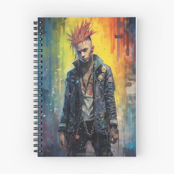Item preview, Flowerpunk Portrait - Eclectic Style with Cyberpunk and Punk Rock Elements designed and sold by Piotrek0001.