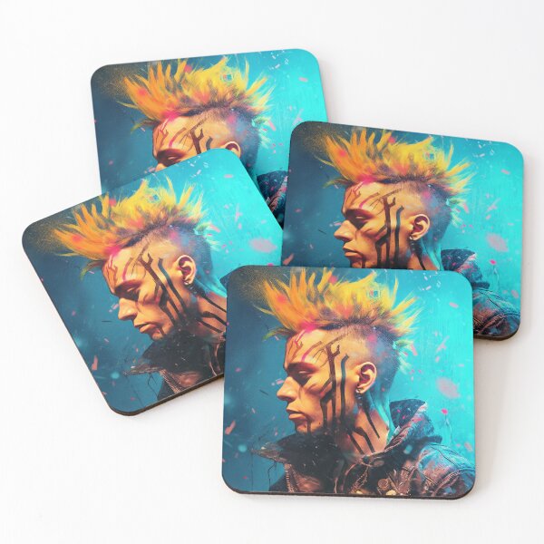 Item preview, Flowerpunk Portrait - Eclectic Style with Cyberpunk and Punk Rock Elements designed and sold by Piotrek0001.