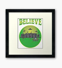 Alien Believe Aliens Built the Ancient Landmarks Framed Print