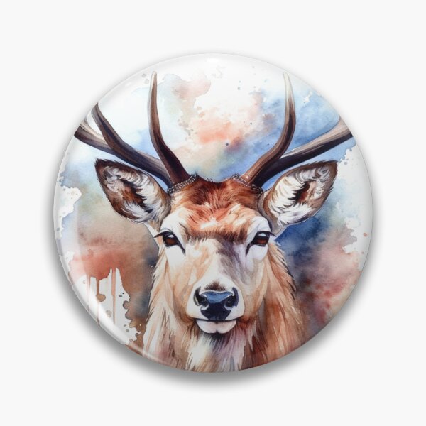 Item preview, a deer portrait watercolour designed and sold by farizhilmi.