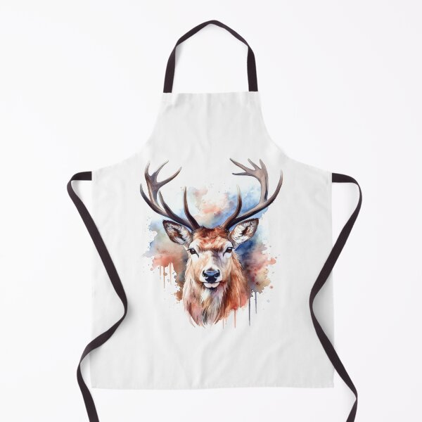 Item preview, a deer portrait watercolour designed and sold by farizhilmi.