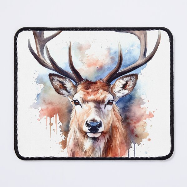Item preview, a deer portrait watercolour designed and sold by farizhilmi.