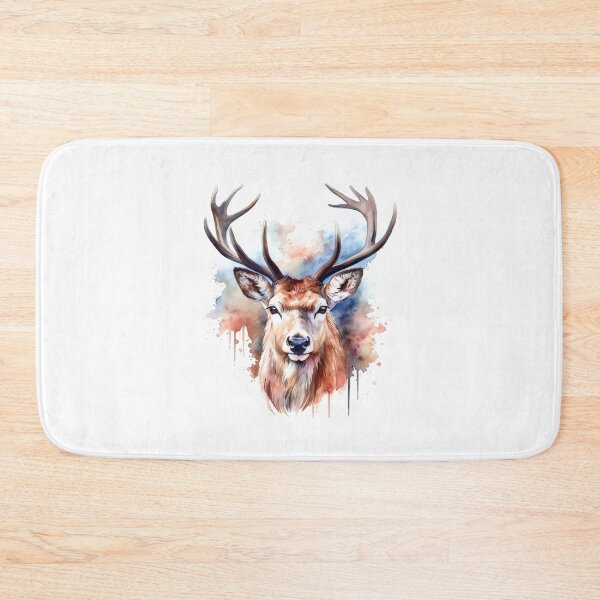Item preview, a deer portrait watercolour designed and sold by farizhilmi.