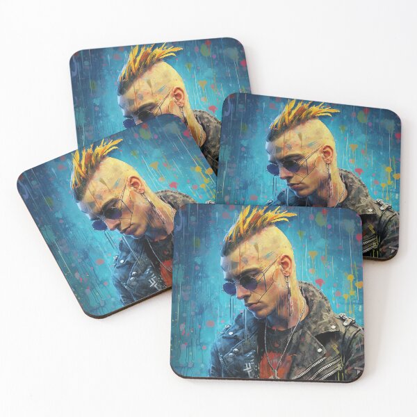 Item preview, Flowerpunk Portrait - Eclectic Style with Cyberpunk and Punk Rock Elements designed and sold by Piotrek0001.