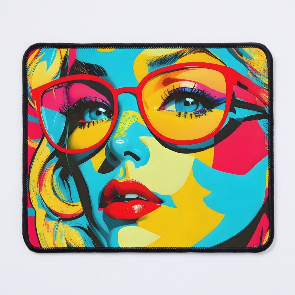 Item preview, Mujer del arte pop con gafas | Retrato de mujer | Colorido | elegante | arte digital designed and sold by RPDesigns91.