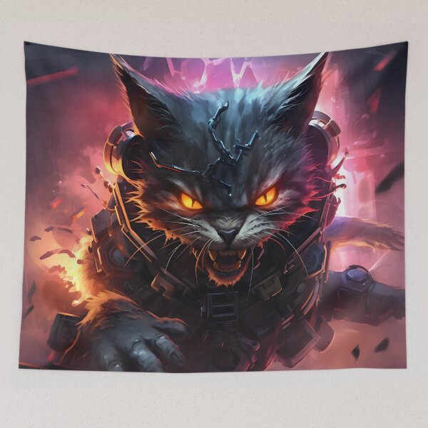 Item preview, Evil Angry Cat Soldier Attack designed and sold by DaliusD.