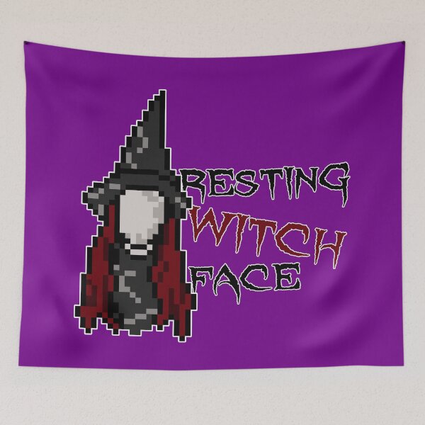Item preview, Resting Witch Face - Pixel Text Design designed and sold by Fun Funky Designs.