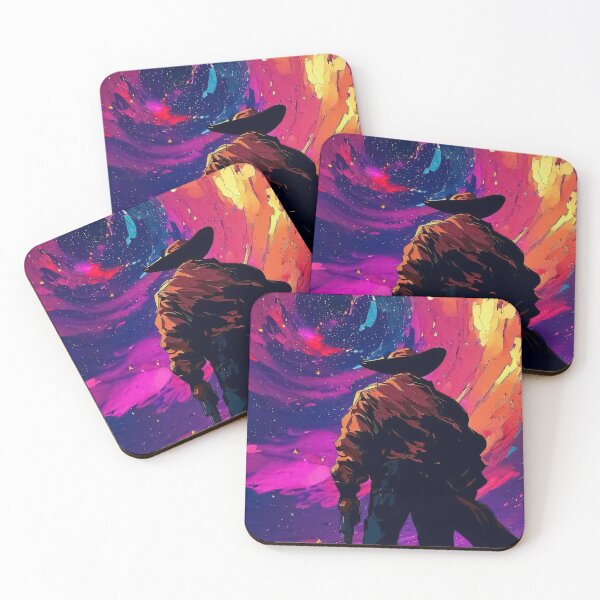 Item preview, Colorful Space travel cowboy on planet abstract retro pattern designed and sold by TomFrontierArt.