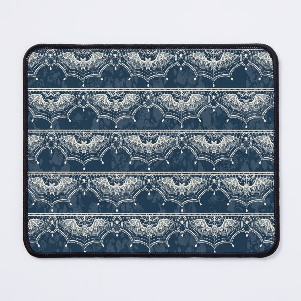 Item preview, Bat Lace Trim - Crow Blue designed and sold by appleyards.