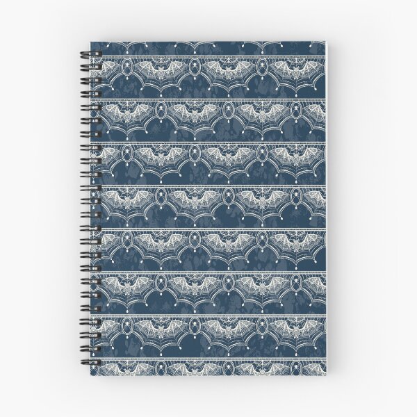 Item preview, Bat Lace Trim - Crow Blue designed and sold by appleyards.