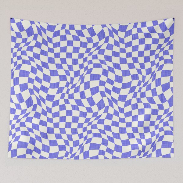 Item preview, Warped Check - Hera Blue designed and sold by appleyards.