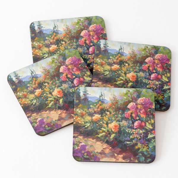 Item preview, Rose Garden -  impressionism painting 2 designed and sold by Red Witch Art.