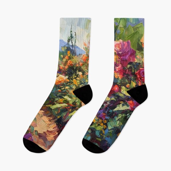 Item preview, Rose Garden -  impressionism painting 2 designed and sold by Red Witch Art.