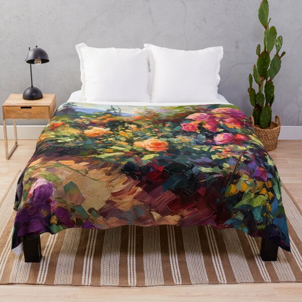 Item preview, Rose Garden -  impressionism painting 2 designed and sold by Red Witch Art.