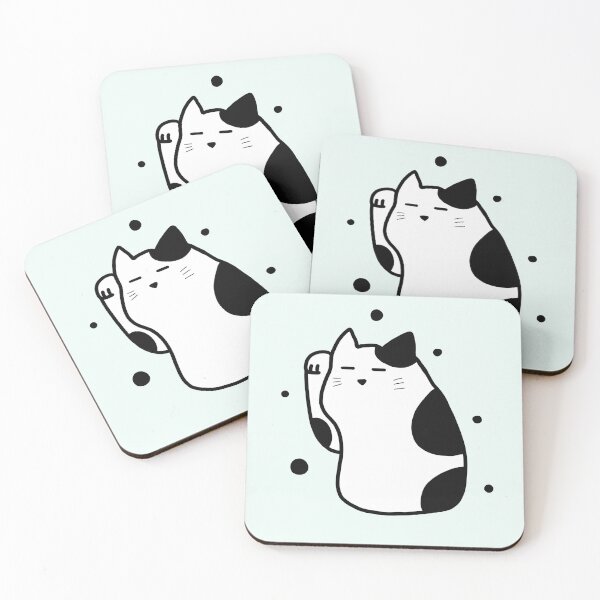 Item preview, Neko Black White Anime Japan Manekineko Cat Simple Kawaii Art Logo designed and sold by Marinaaa010.