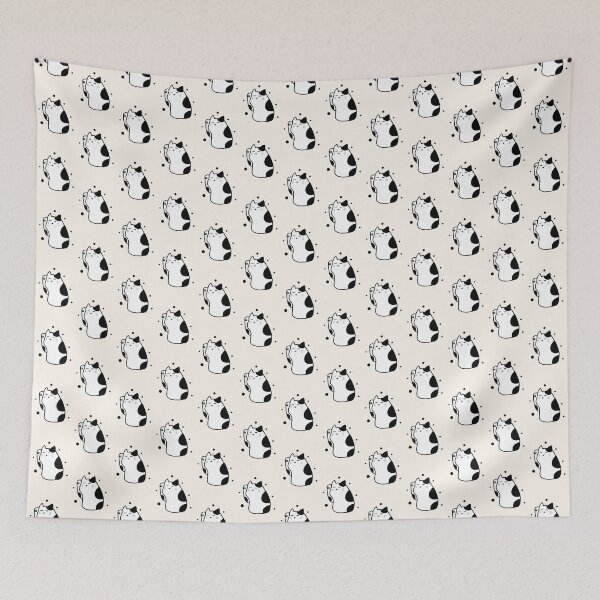 Item preview, Neko Black White Anime Japan Manekineko Cat Simple Kawaii Art Logo designed and sold by Marinaaa010.