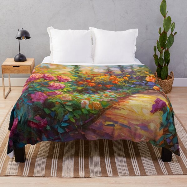 Item preview, Rose Garden -  impressionism painting 3 designed and sold by Red Witch Art.