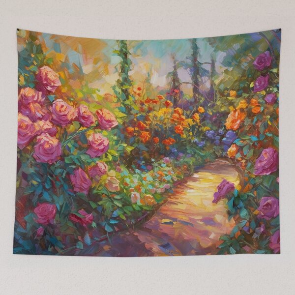 Item preview, Rose Garden -  impressionism painting 3 designed and sold by Red Witch Art.