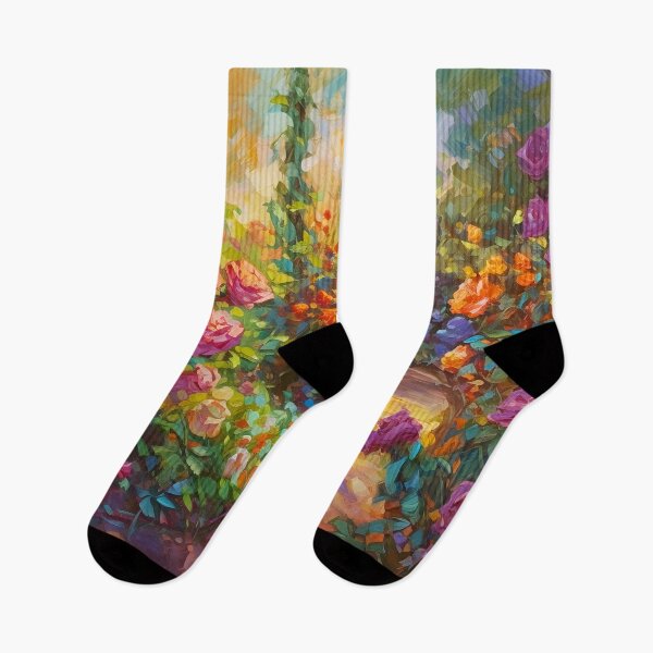 Item preview, Rose Garden -  impressionism painting 3 designed and sold by Red Witch Art.
