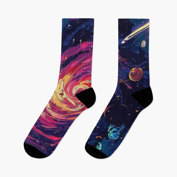 Item preview, Colorful anime retro stars space planets galaxy seamless pattern  designed and sold by TomFrontierArt.