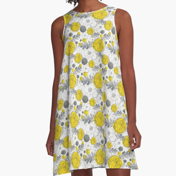 white anemone A-Line Dress