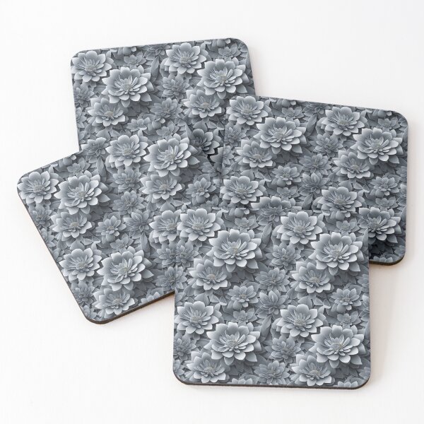 Item preview, grey gradient combined with flower pattern designed and sold by kiyaansh16.