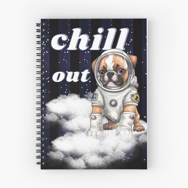 Item preview, Chill Out - Boxer Astronaut, rest and relaxation. Relax and calm. Calm down, chill out. Funny Spacedog designed and sold by PupilLove.