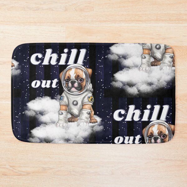 Item preview, Chill Out - Boxer Astronaut, rest and relaxation. Relax and calm. Calm down, chill out. Funny Spacedog designed and sold by PupilLove.