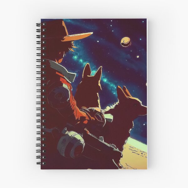 Item preview, Resting Cowboy and his two corgi dogs during space travel on the planet designed and sold by TomFrontierArt.