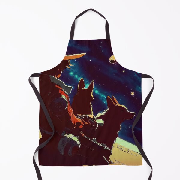 Item preview, Resting Cowboy and his two corgi dogs during space travel on the planet designed and sold by TomFrontierArt.