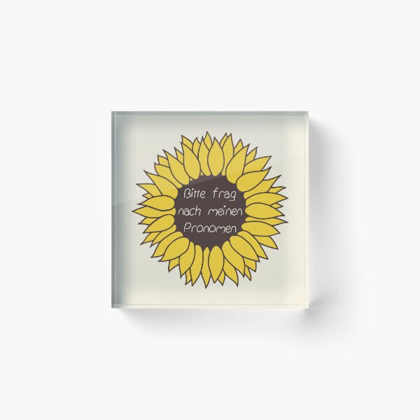 Item preview, Bitte frag nach meinen Pronomen Sunflower designed and sold by neuroqueer-art.